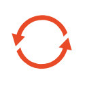 An icon of two arrows forming a circle.